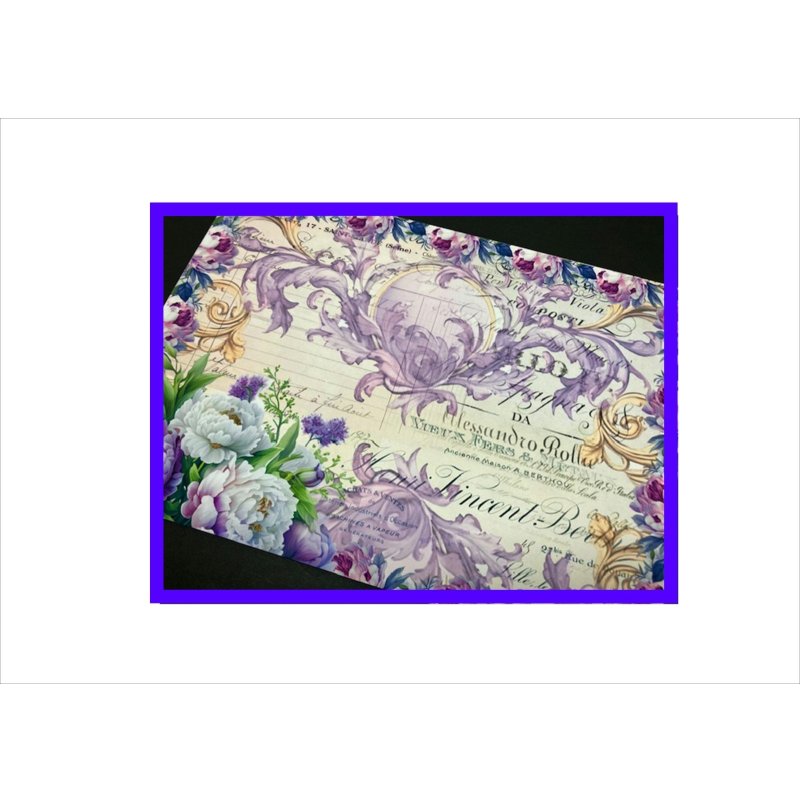 画像5: ヴィクトリアパープル＊コラージュペーパー＊柄違い5枚＊オリジナル