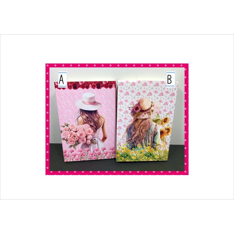 画像1: ブックカバー＊単行本＊花と女性＊２冊分＊ オリジナル