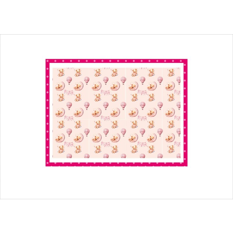 画像3: ベビーくまさん　ピンク＊コラージュペーパー＊柄違い5枚＊オリジナル