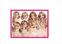大きい♪ デイジー＊カットシール＊柄違い8枚＊オリジナル