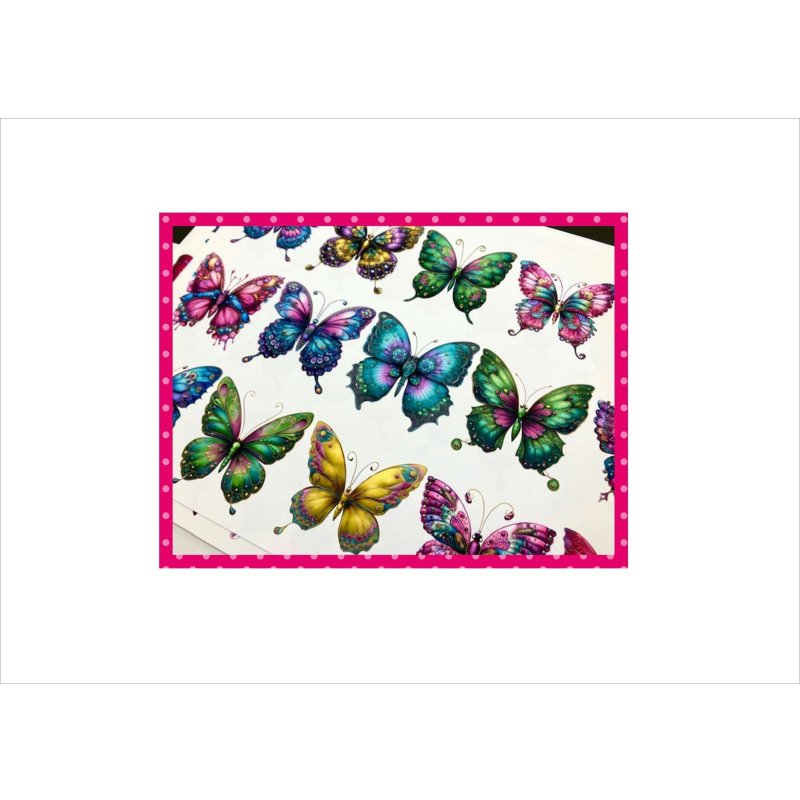 画像12: いろいろバタフライ＊コラージュペーパー＊柄違い＊4枚＊オリジナル