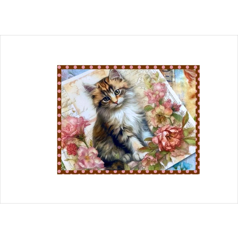 画像10: フラワーキャット＊正方形＊ペーパーセット＊柄違い40枚＊オリジナル