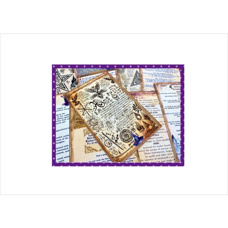 画像5: 魔法のカード＊タロット＊両面印刷＊ペーパーセット＊柄違い34枚＊オリジナル