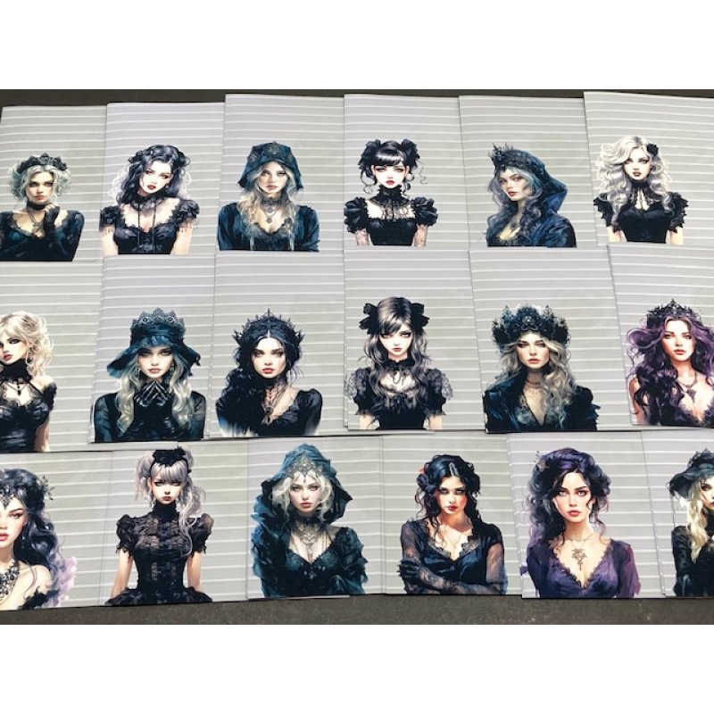 画像12: ゴスロリ＊黒バラ＊メモ帳＊両面印刷＊36枚＊オリジナル