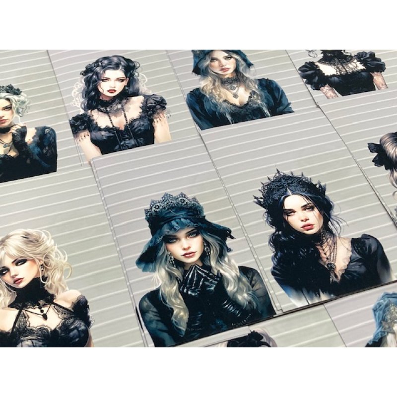 画像10: ゴスロリ＊黒バラ＊メモ帳＊両面印刷＊36枚＊オリジナル