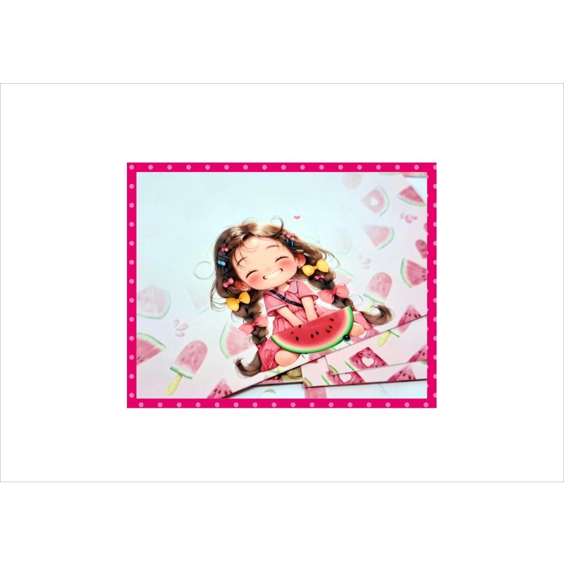 画像3: すいか大好き♪女の子＊メモ帳＊両面印刷＊36枚＊オリジナル