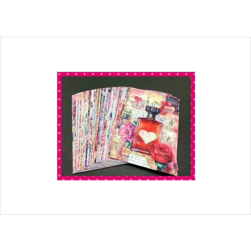 画像1: パフューム＊香水ボトル＊コラージュペーパー＊柄違い40枚＊オリジナル