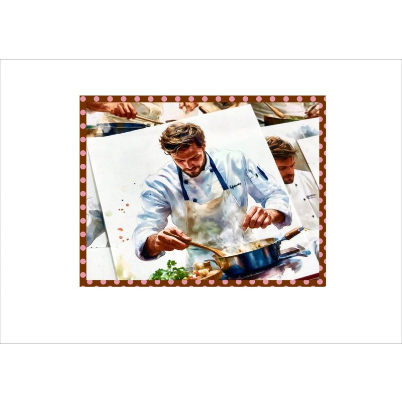 画像3: イケメンシェフ*カットシール*柄違い*20枚*オリジナル