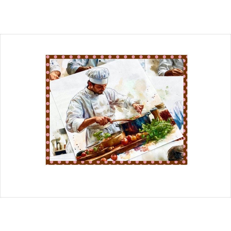 画像4: イケメンシェフ*カットシール*柄違い*20枚*オリジナル