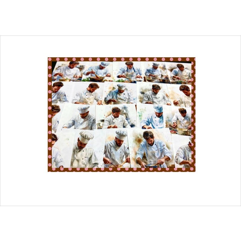 画像7: イケメンシェフ*カットシール*柄違い*20枚*オリジナル