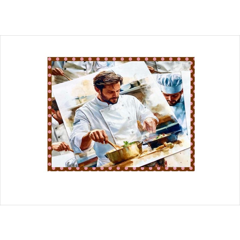 画像5: イケメンシェフ*カットシール*柄違い*20枚*オリジナル