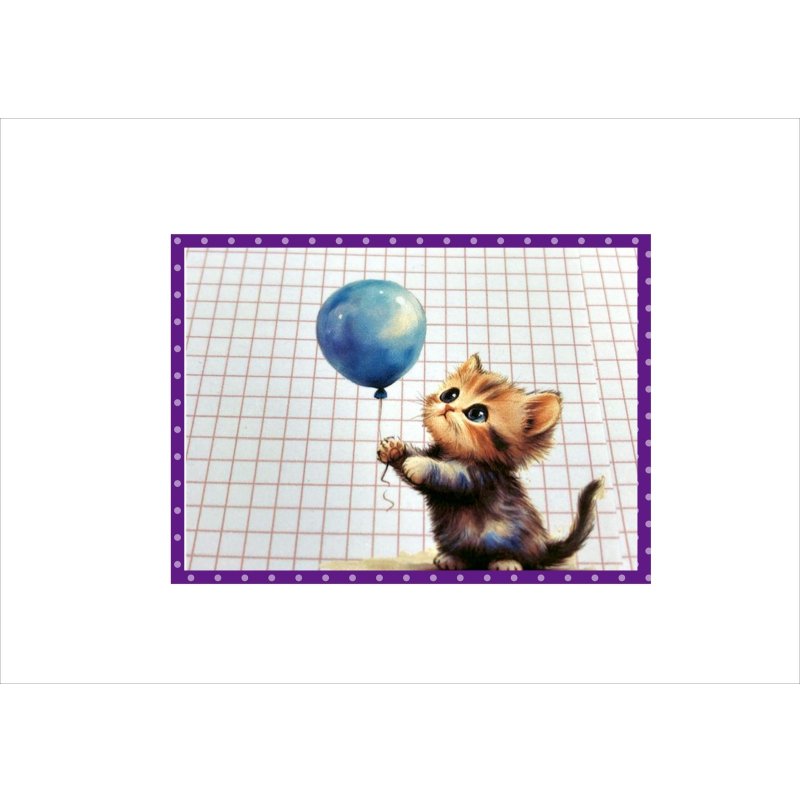 画像9: レポート用紙＊風船とネコ＊方眼＆罫線＊60枚＊オリジナル