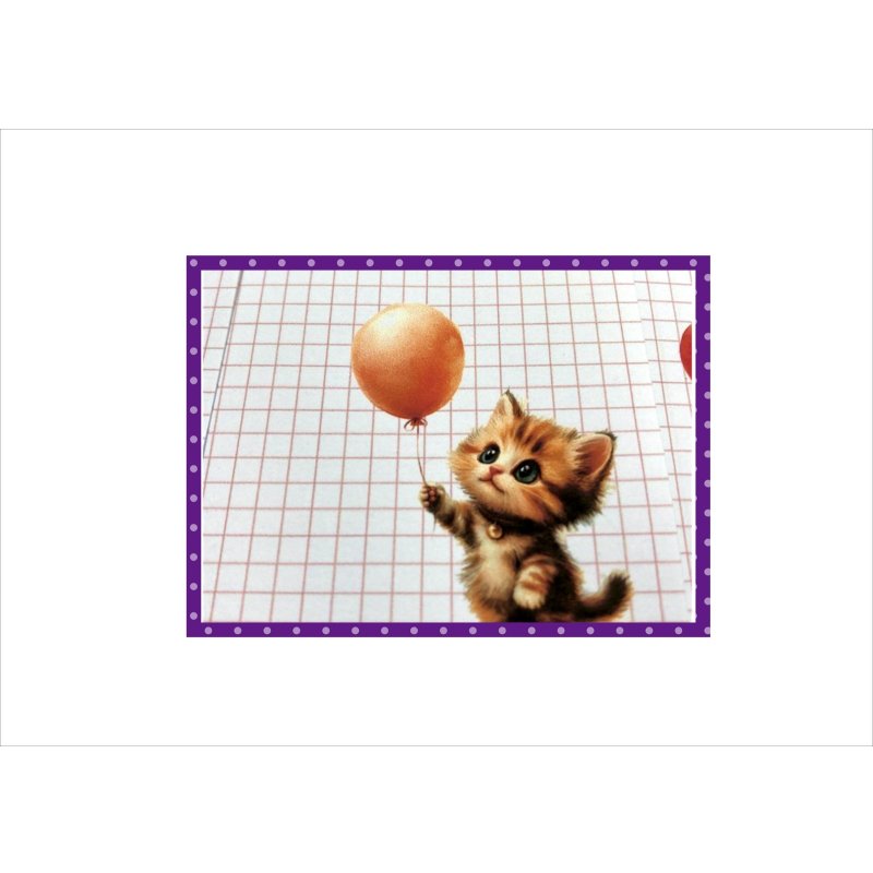 画像8: レポート用紙＊風船とネコ＊方眼＆罫線＊60枚＊オリジナル