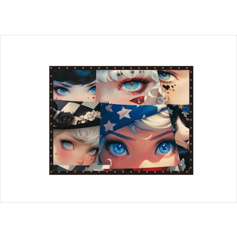 画像13: フェイスアートガール＊両面印刷＊柄違い28枚＊オリジナル