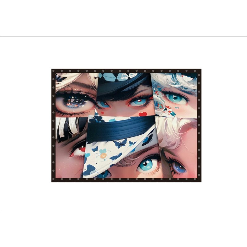 画像11: フェイスアートガール＊両面印刷＊柄違い28枚＊オリジナル