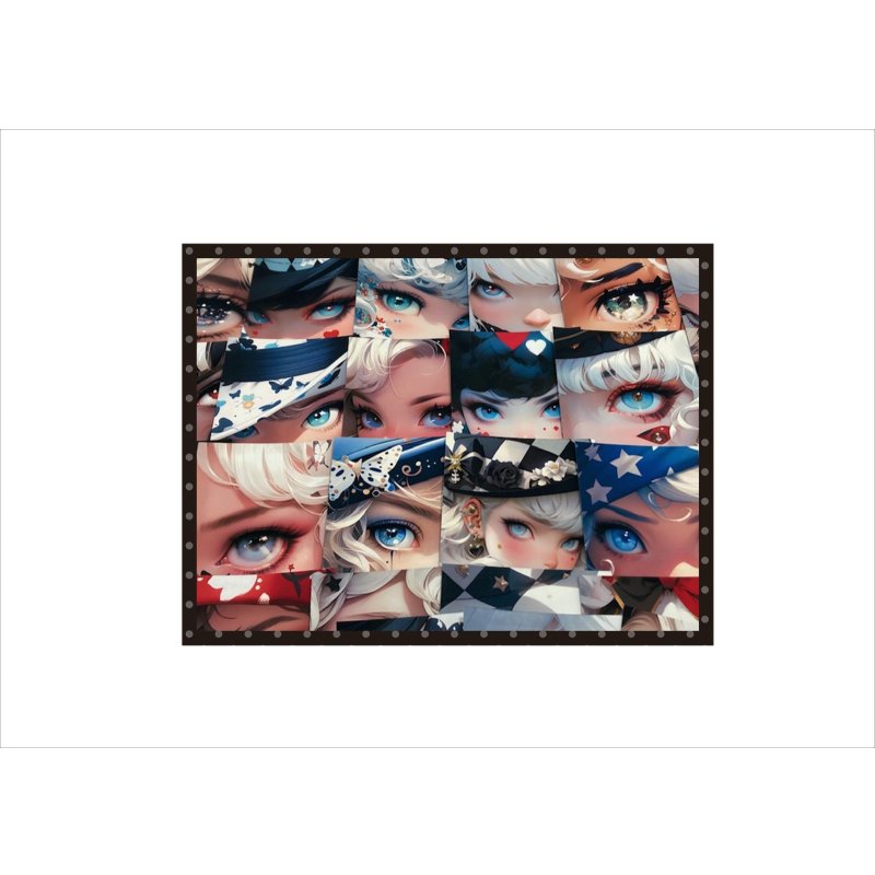 画像5: フェイスアートガール＊両面印刷＊柄違い28枚＊オリジナル