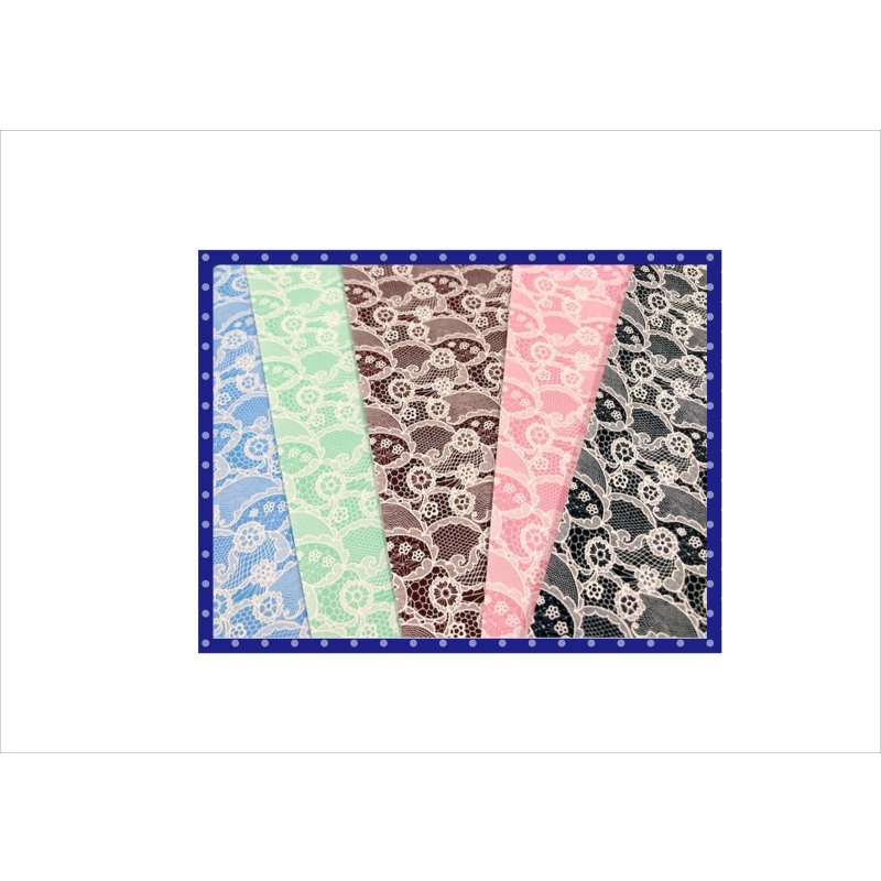 画像1: 総レース＊コラージュペーパー＊柄違い5枚＊オリジナル