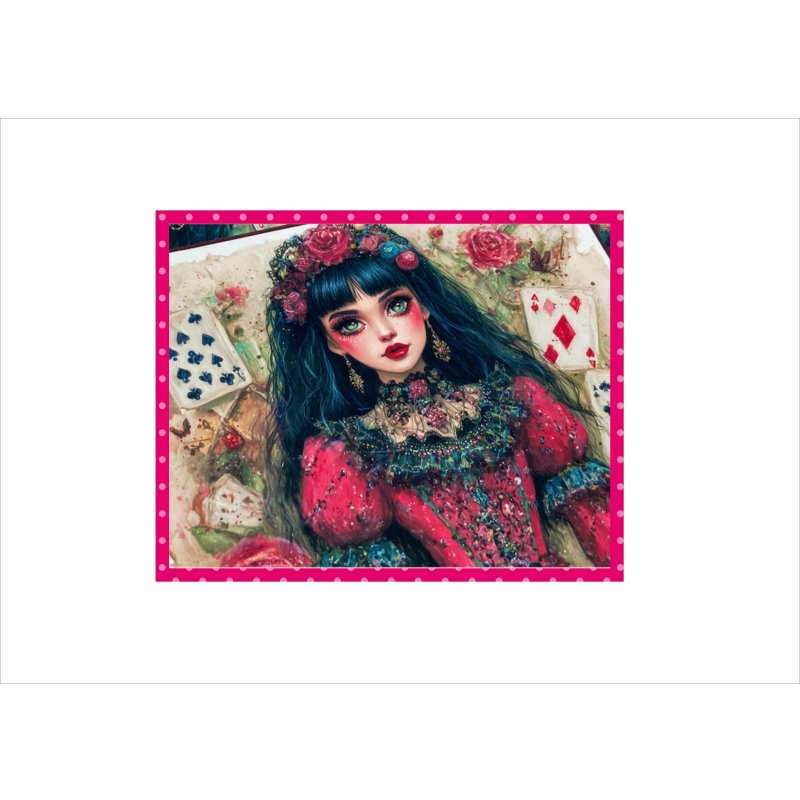 画像7: トランプ王女＊アリス＊ペーパーセット＊大きめ折り紙＊柄違い22枚＊オリジナル