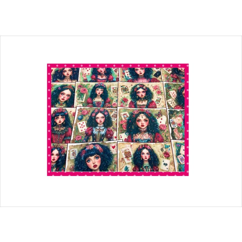 画像10: トランプ王女＊アリス＊ペーパーセット＊大きめ折り紙＊柄違い22枚＊オリジナル