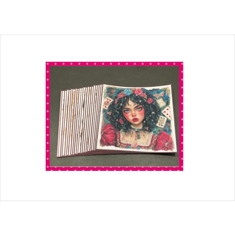 画像3: トランプ王女＊アリス＊ペーパーセット＊大きめ折り紙＊柄違い22枚＊オリジナル