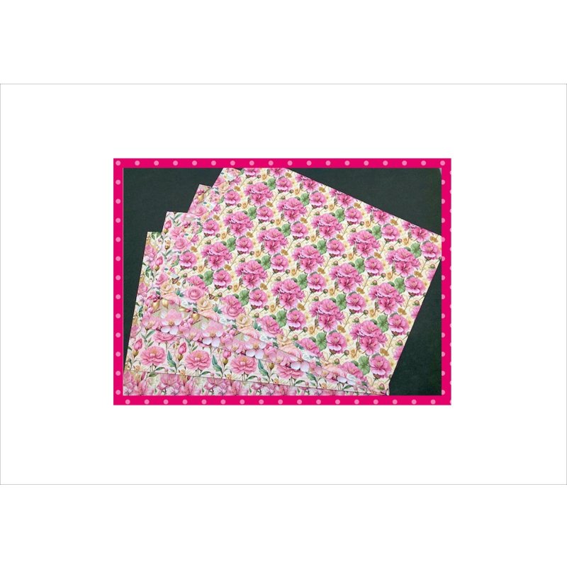 画像12: 五種類の花＊コラージュペーパー＊柄違い5枚＊オリジナル