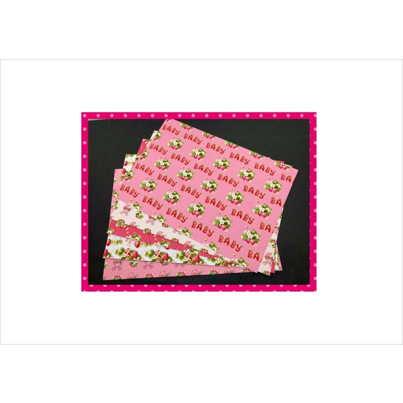 画像12: ベビーカーと苺＊コラージュペーパー＊柄違い5枚＊オリジナル