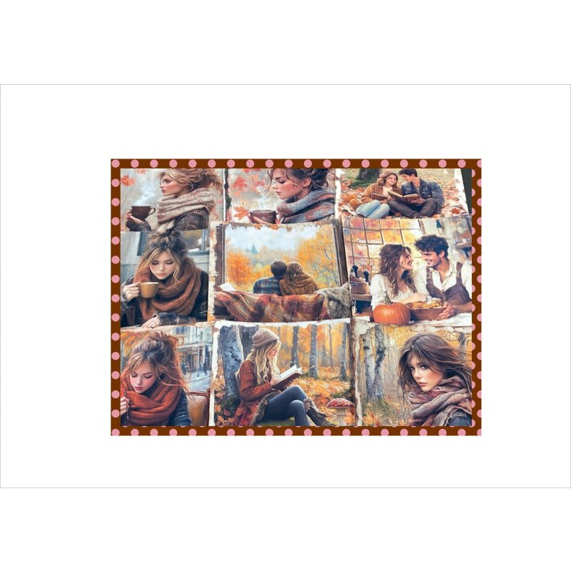 画像8: 恋人たちの秋＊ペーパーセット＊大きめ折り紙＊柄違い10枚＊オリジナル