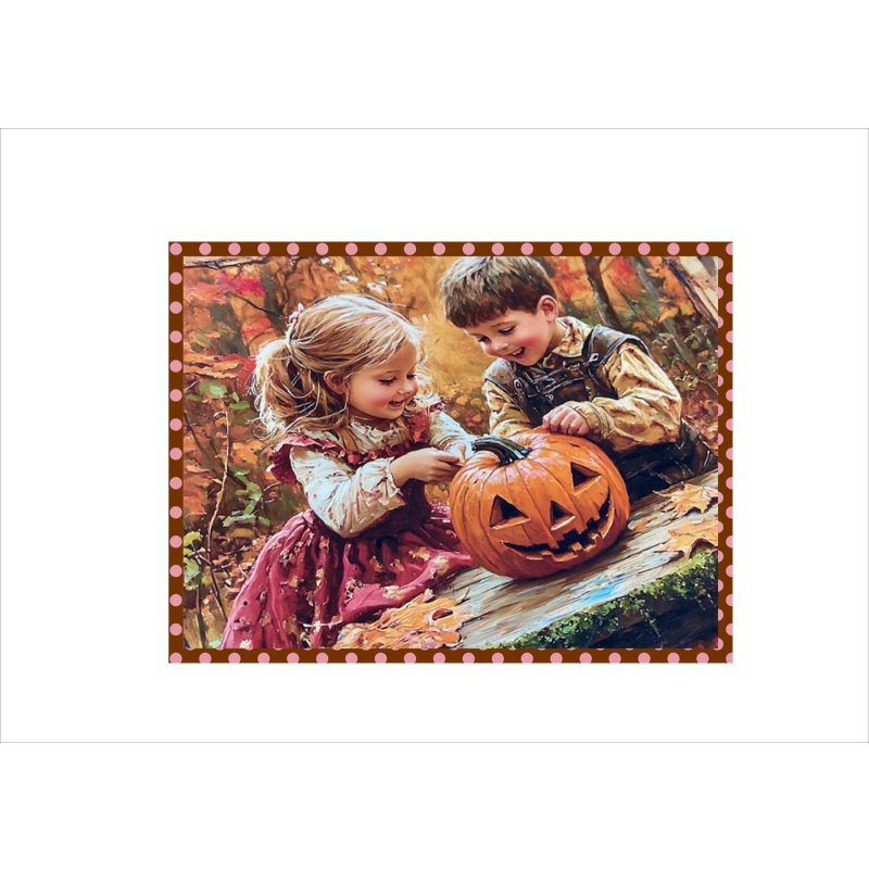 画像7: 子供たちの秋＊ペーパーセット＊大きめ折り紙＊柄違い10枚＊オリジナル