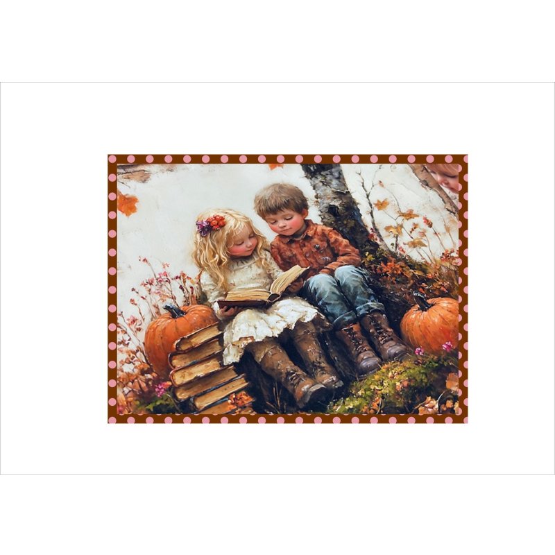 画像5: 子供たちの秋＊ペーパーセット＊大きめ折り紙＊柄違い10枚＊オリジナル