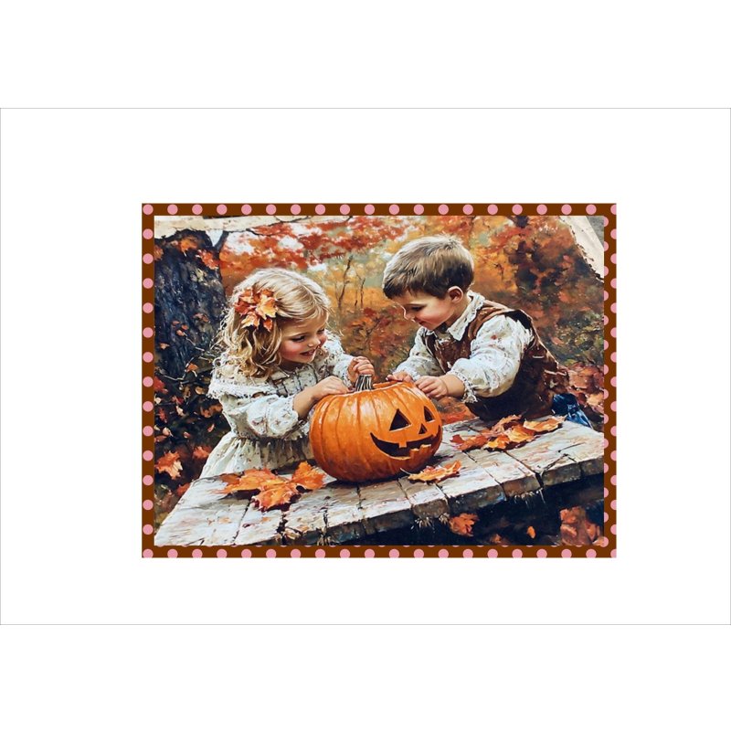 画像3: 子供たちの秋＊ペーパーセット＊大きめ折り紙＊柄違い10枚＊オリジナル