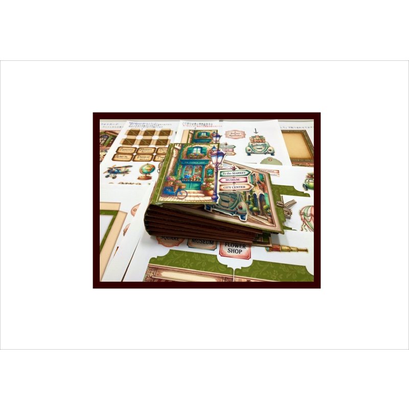 画像26: 旅行アルバム＊ジャンクジャーナル＊キット＊スポンジシール付き＊作り方あり♪ オリジナル