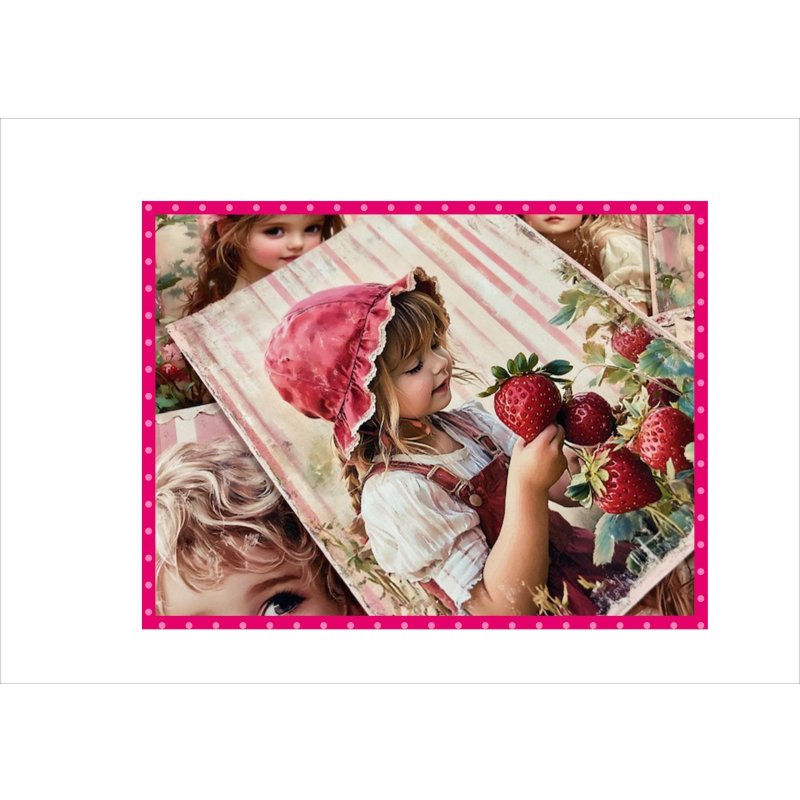 画像1: いちごエンジェル＊ペーパーセット＊柄違い16枚＊オリジナル