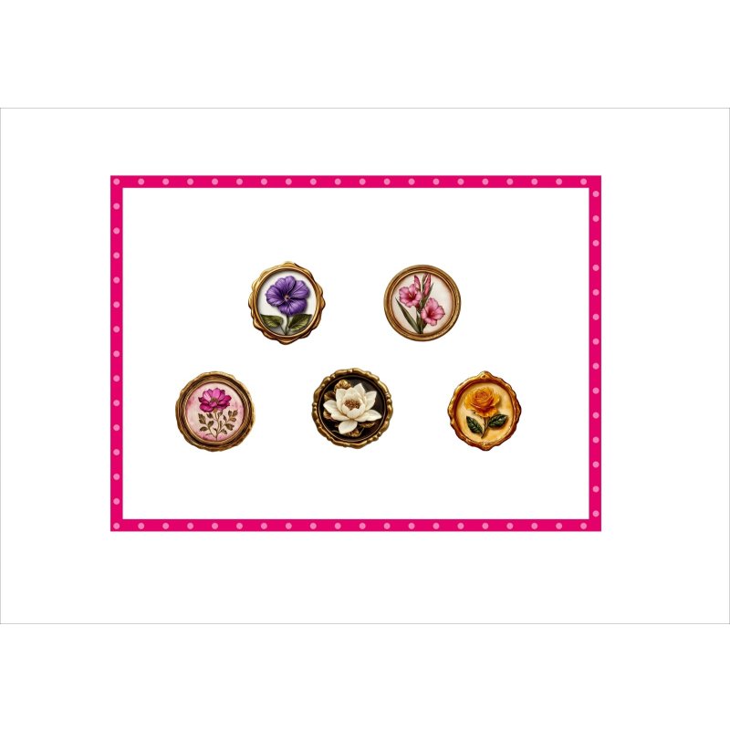 画像6: パーツ＊ワックスシール＊コラージュペーパー＊柄違い＊4枚＊オリジナル