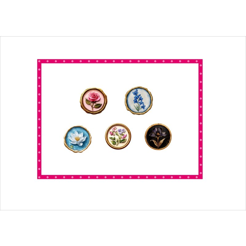 画像10: パーツ＊ワックスシール＊コラージュペーパー＊柄違い＊4枚＊オリジナル