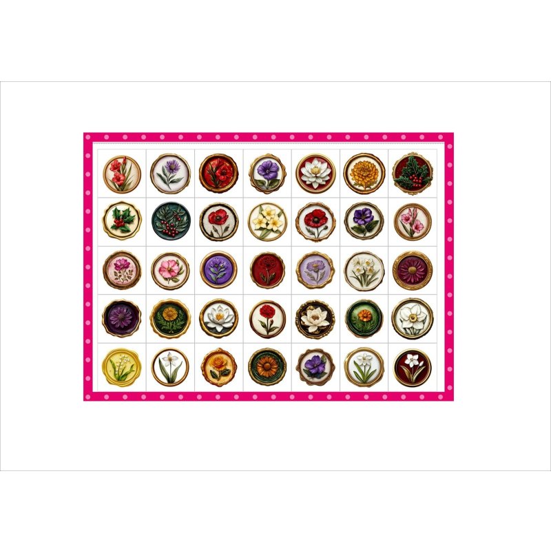 画像5: パーツ＊ワックスシール＊コラージュペーパー＊柄違い＊4枚＊オリジナル