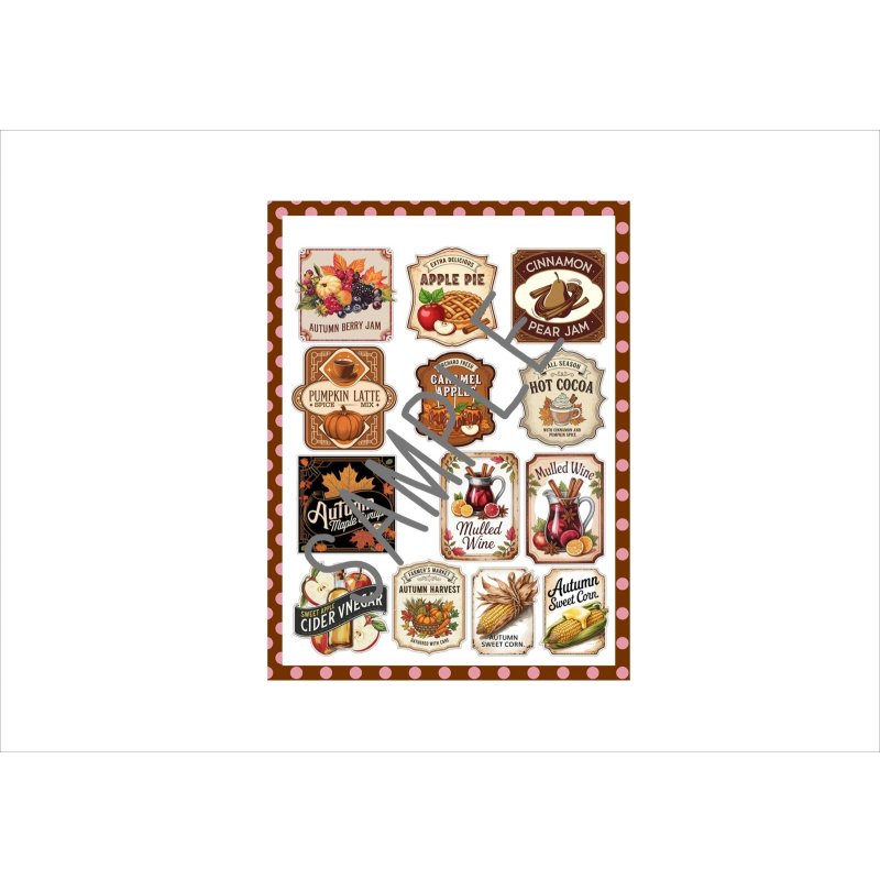 画像5: パーツ＊オータム＊コラージュペーパー＊柄違い＊4枚＊オリジナル