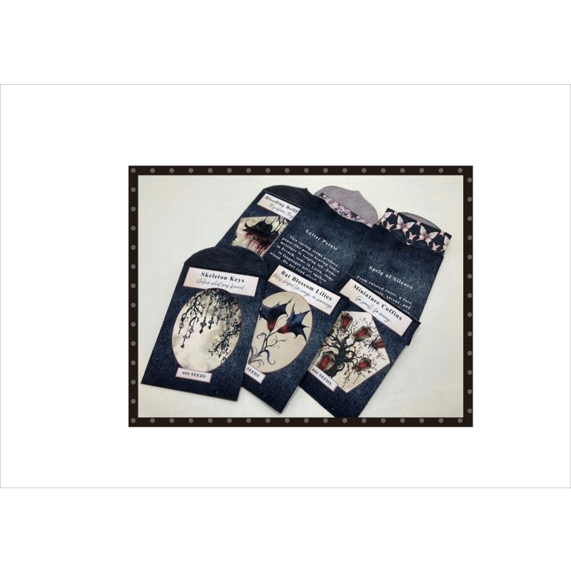 画像10: ゴシックの種の袋とメモ用紙＊自分で作る♪＊6柄＊素材セット＊ オリジナル