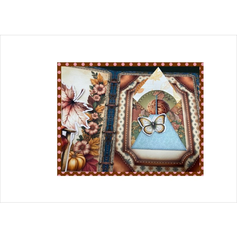 画像20: 秋のスクラップブック＊ジャンクジャーナル＊ブラッズ付き＊作り方あり♪キット＊ オリジナル