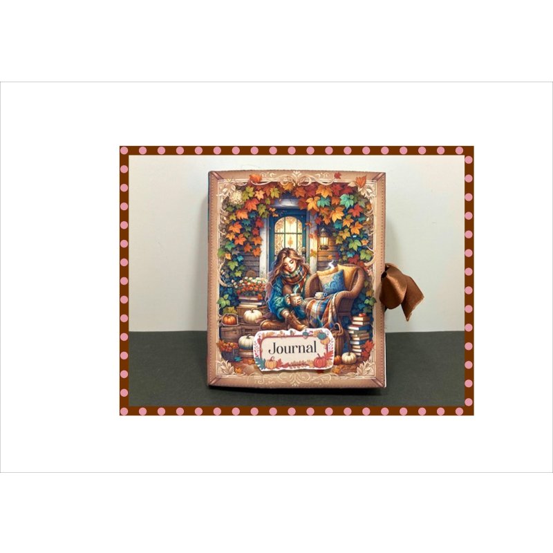 画像5: 秋のスクラップブック＊ジャンクジャーナル＊ブラッズ付き＊作り方あり♪キット＊ オリジナル