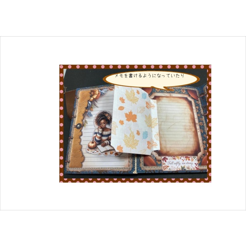 画像15: 秋のスクラップブック＊ジャンクジャーナル＊ブラッズ付き＊作り方あり♪キット＊ オリジナル