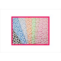 肉球だらけ♡カラー肉球＊コラージュペーパー＊色違い7枚セット＊オリジナル