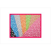 肉球だらけ♡背景カラー＊コラージュペーパー＊色違い7枚セット＊オリジナル