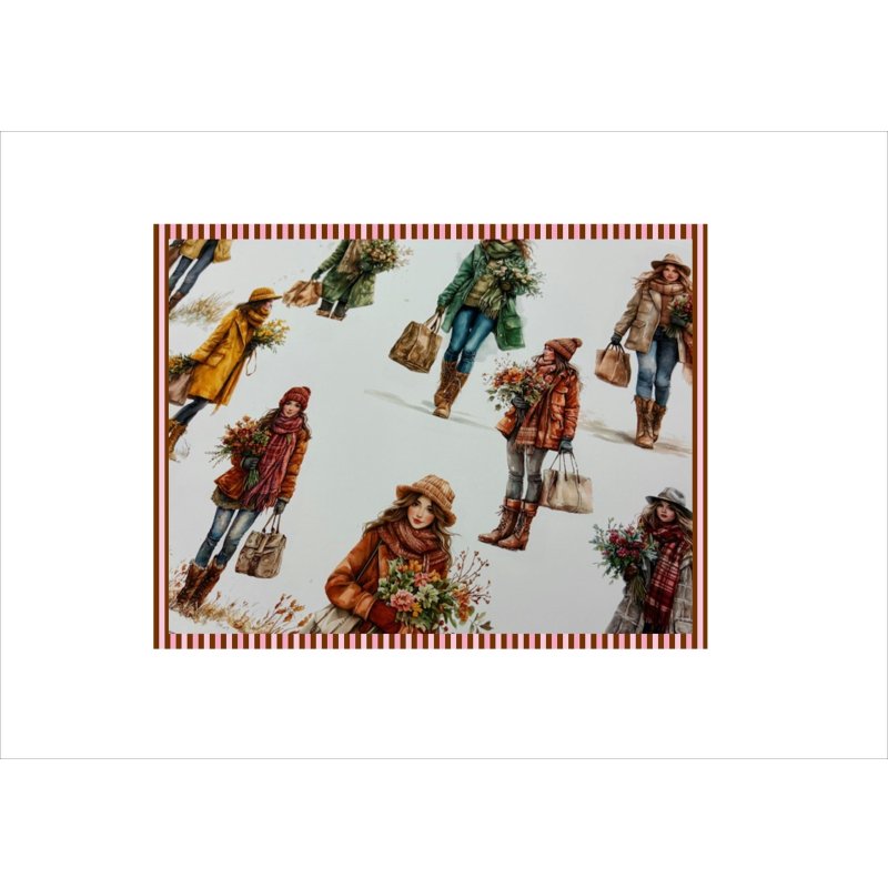 画像5: オータムレディ＊コラージュペーパー＊4枚（2柄×2枚）＊オリジナル