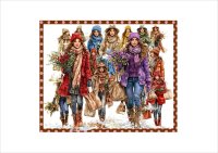 オータムレディ＊コラージュペーパー＊4枚（2柄×2枚）＊オリジナル