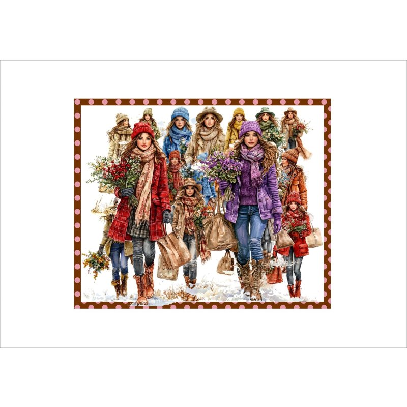 画像1: オータムレディ＊コラージュペーパー＊4枚（2柄×2枚）＊オリジナル