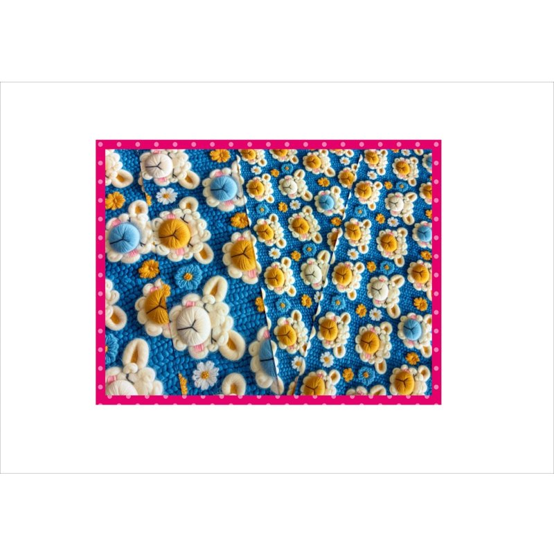 画像3: もこもこ　ひつじ＊3D＊コラージュペーパー＊4枚（大小×2枚）＊オリジナル