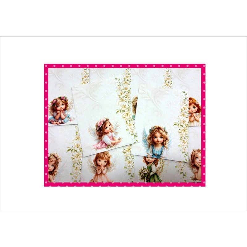 画像6: ミニ平袋セット＊可愛い天使＊女の子＊柄違い10枚＊オリジナル