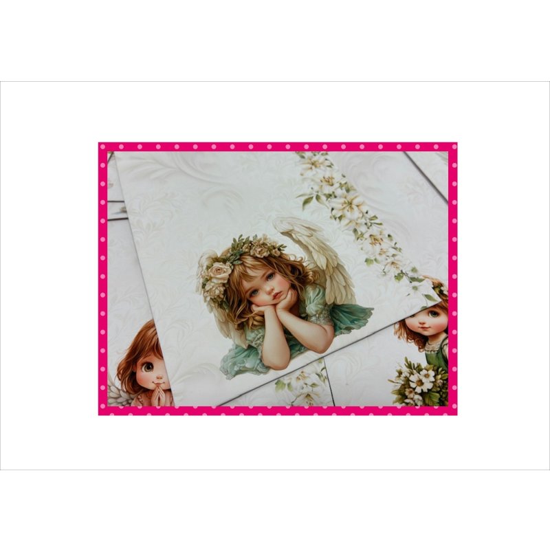 画像5: ミニ平袋セット＊可愛い天使＊女の子＊柄違い10枚＊オリジナル