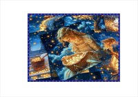 ミニ折り紙＊星を拾う女性＊ペーパーセット＊24枚＊オリジナル