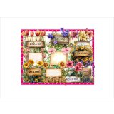 パーツ＊花看板＊ウェルカムサイン＊コラージュペーパー＊柄違い＊4枚＊オリジナル
